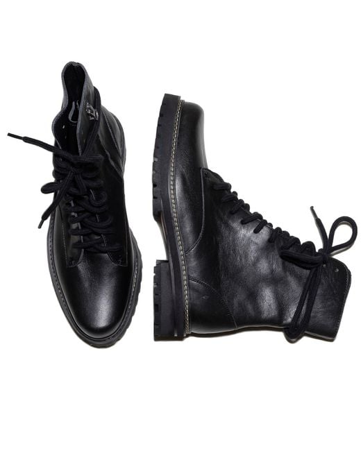 Mafalda Black Angelina Combat Boots