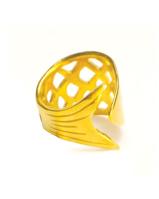 Lexi Jewelry Yellow Fresh Catch Sardine Fish Ring Adjustable & Reversible