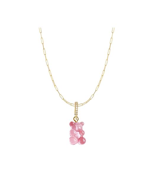 Adriana Pappas Designs Pink Dainty Chain Gummy Necklace