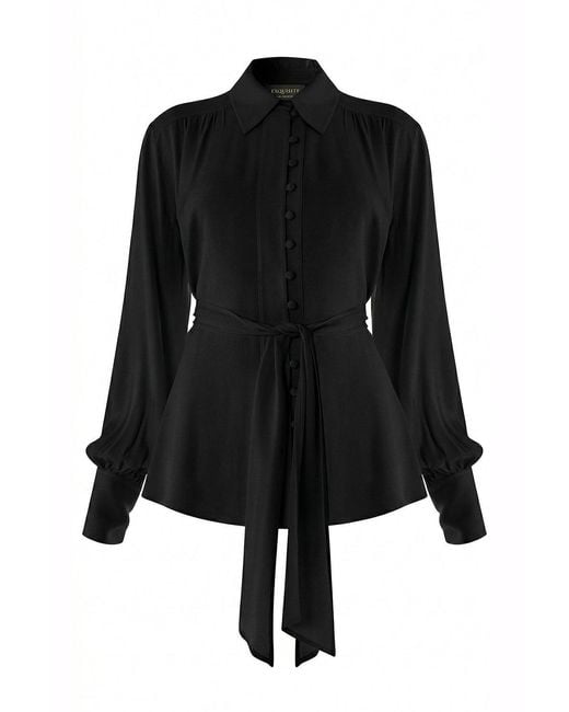 Exquise Black Harlee Long Sleeve Shirt