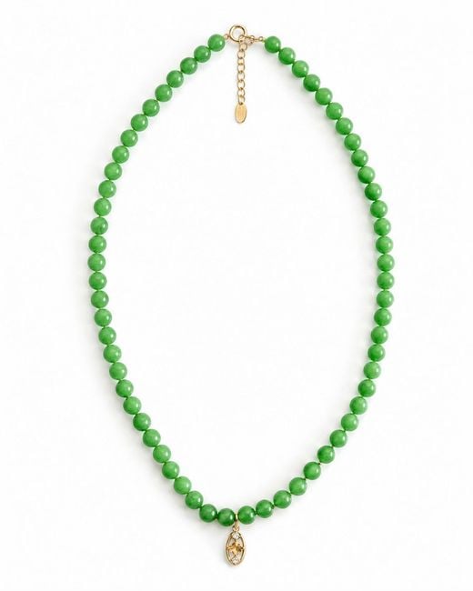 Inari Jewellery Green Quartz Necklace With Citrine Portrait Pendant