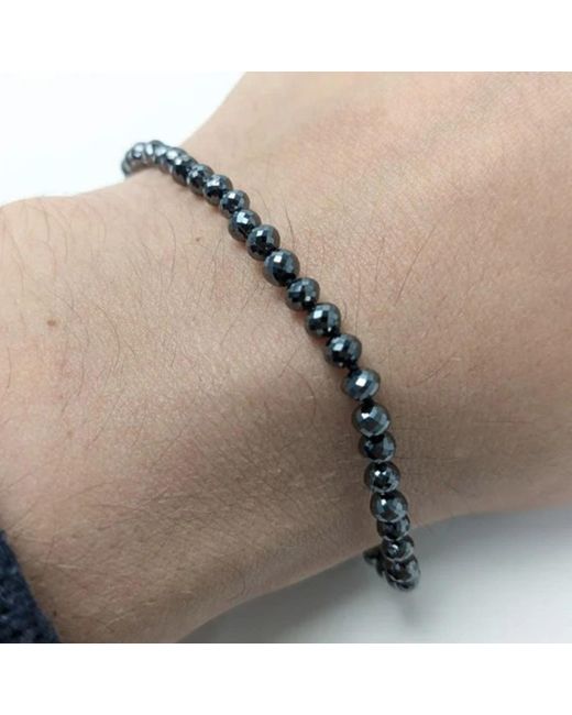 Rahul's Jewels Black 7 Genuine Diamond Strand Bracelet
