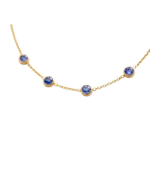 Lily Flo Jewellery Metallic Sapphire Station Necklace