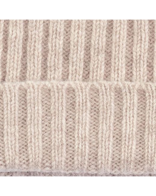 Paul James Knitwear Natural Neutrals Lambswool Ribbed Beanie