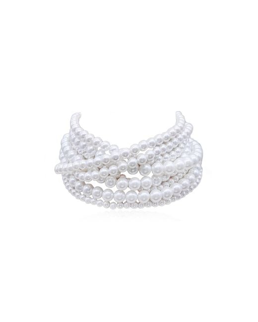Bayemeyc White Isla Grande Pearl Necklace