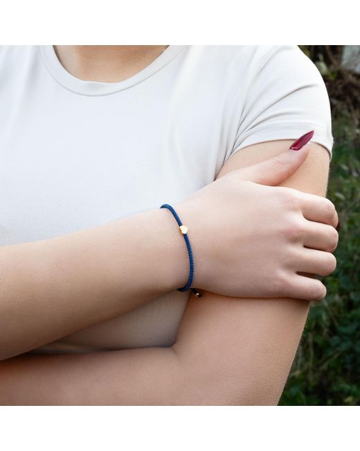 Harbour Uk Blue Vermeil Heart Rope Bracelet