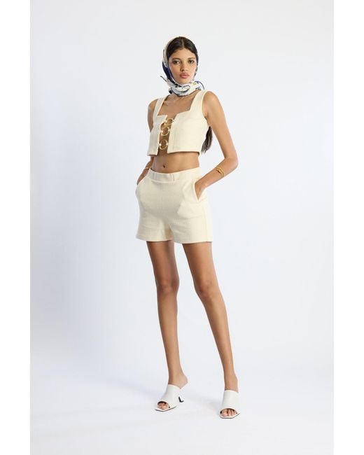 No'design Natural Neutrals Noble Buckled Crop Top