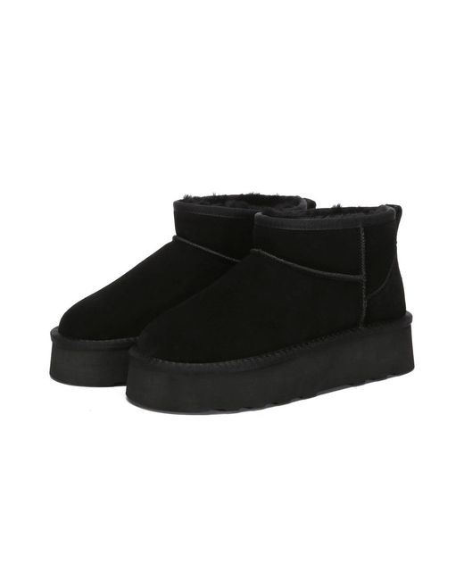 EverAu Australia Black Heron Ultra Mini Platform Boots