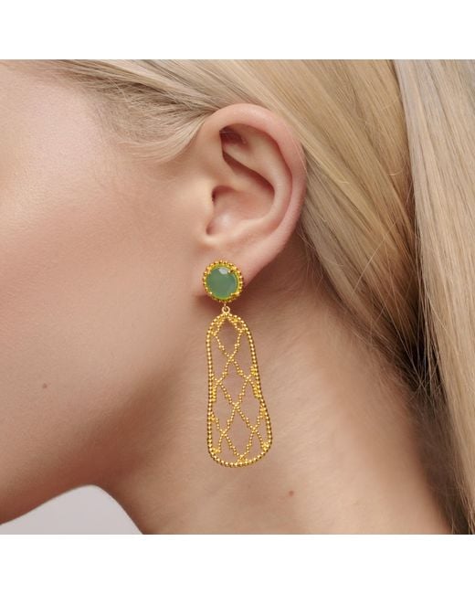 Lavani Jewels Metallic Mint Alhambra Earrings