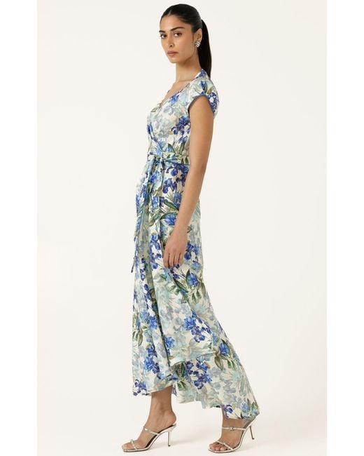 SACHA DRAKE Blue Mariette Wrap Dress