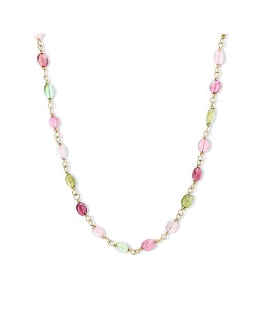 Jewelbird Metallic Mixed Tourmaline Beaded Necklace