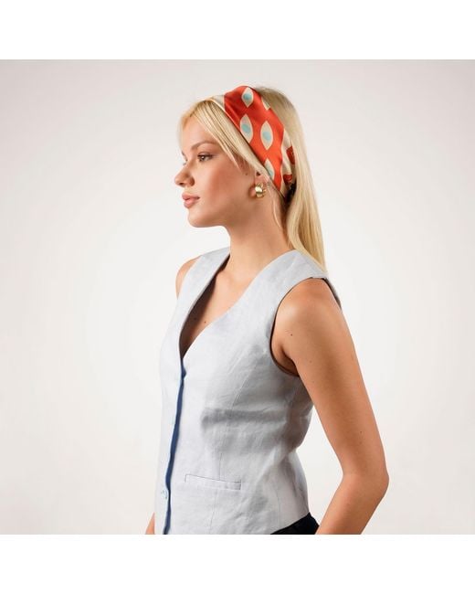 Folie Living Red Apple Of My Eye Silk Scarf Small