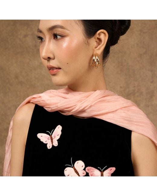 Silk and Bears Red Champagne Habotai Silk Scarf – Wedding Silk Shawl Wrap