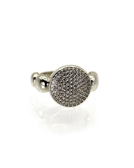 VicStoneNYC Fine Jewelry Gray Natural Diamond Pave Setting Signet Solid Gold Ring