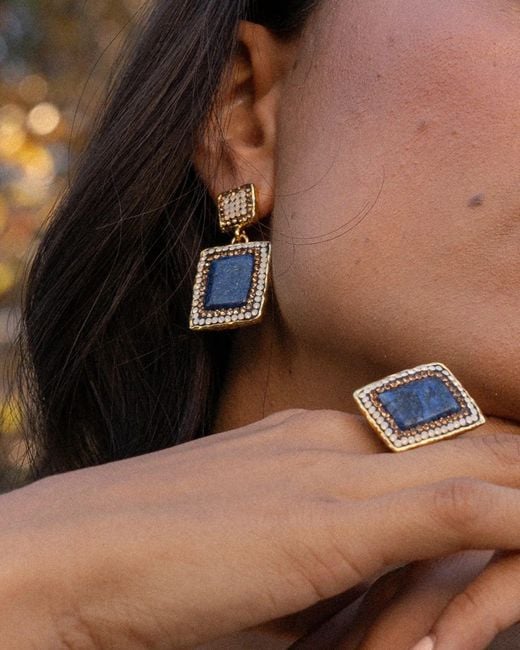 Ornare the Label Blue Aria Earrings – Lapis Lazuli