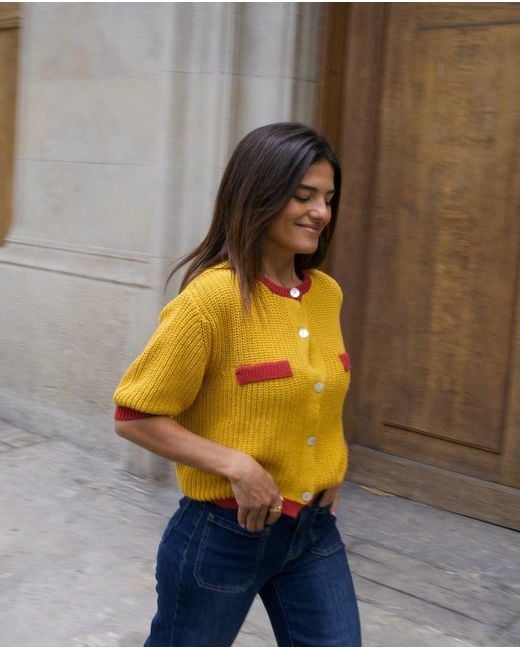 Mind Traveler Yellow Sky, & Colour-Block Mia Cardigan