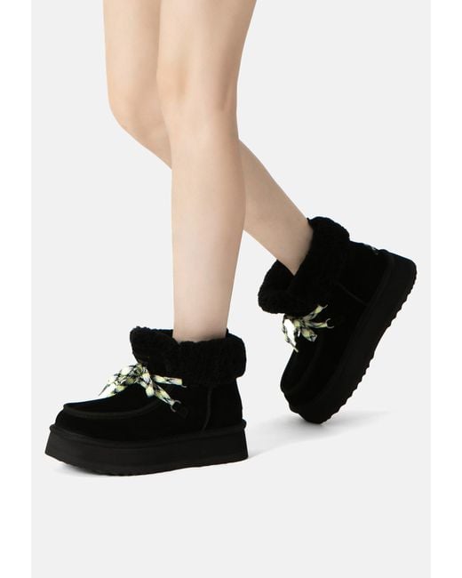 EverAu Australia Black Lapwing Ankle Platform Boots