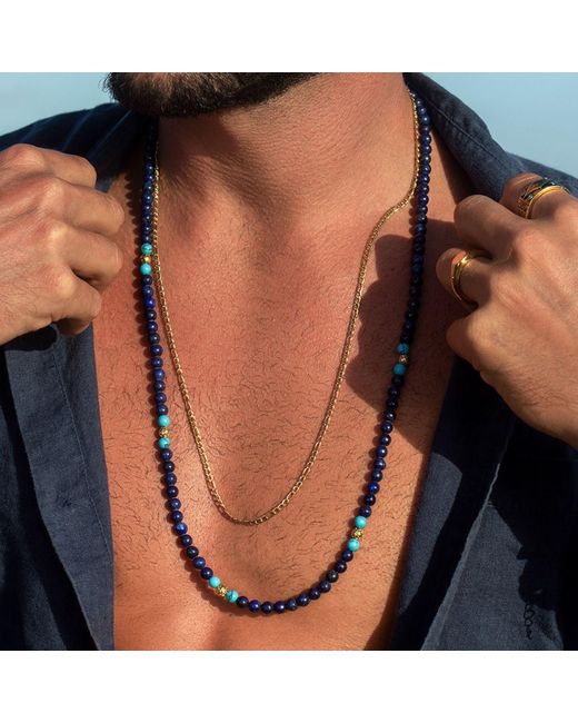 Nialaya Metallic Figaro Chain for men