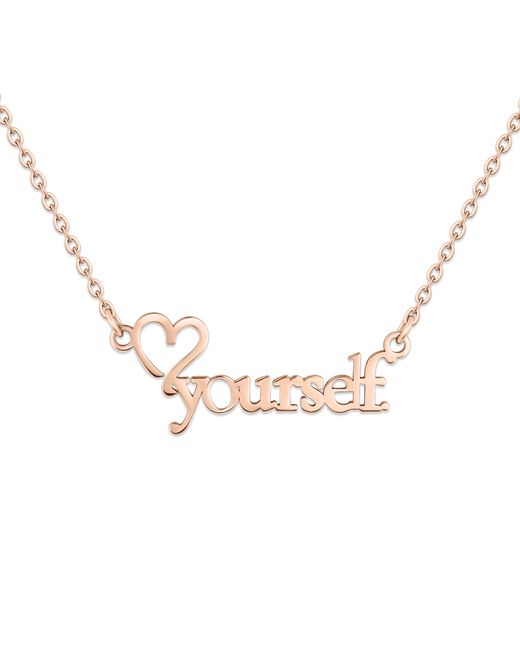 Rejected Hearts Club Metallic Filled 16" Love Yourself Chain Necklace With Magnetic Clasp
