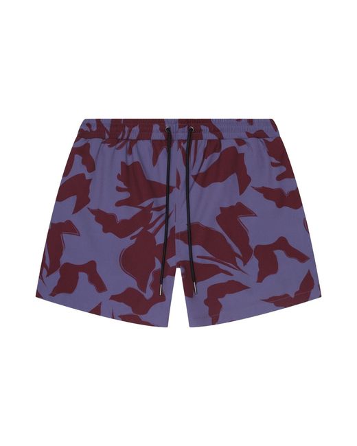 Playaluxe Purple Tulum Volley Swim Trunk Burgundy Lilac for men
