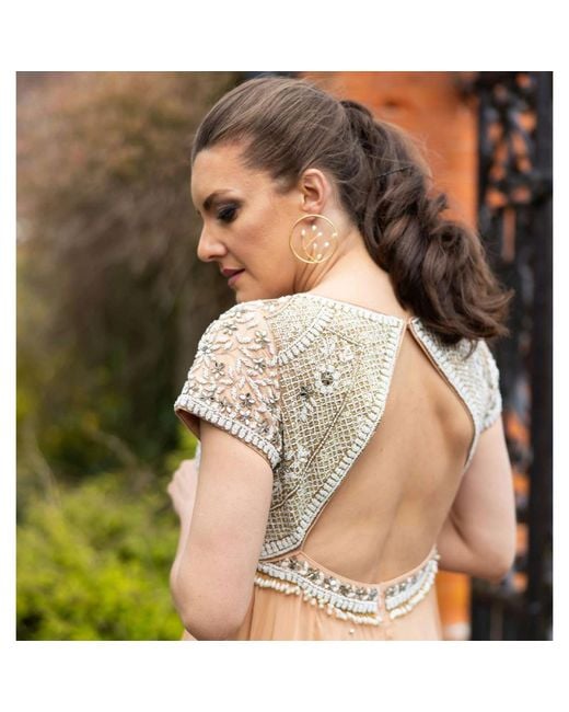 Meraki by Rashmi Bajaj Metallic Perla De Blanca Plated Hoop Earrings With Delicate Pearls