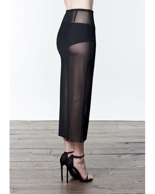 LAHIVE Gray Jess Sheer Mesh Slip
