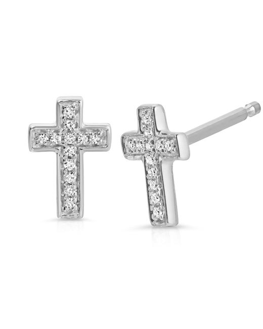 Maya Brenner Metallic Pavé Charm Stud