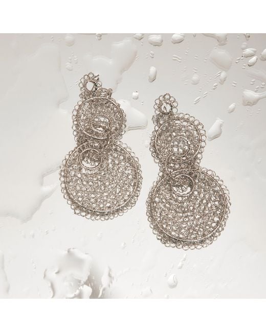 Lavish by Tricia Milaneze Metallic All Iris Handmade Earrings