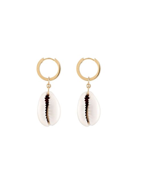 Zigleys Metallic Cowrie Earrings
