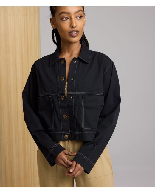 Known Supply Black Cropped Twill Jacket