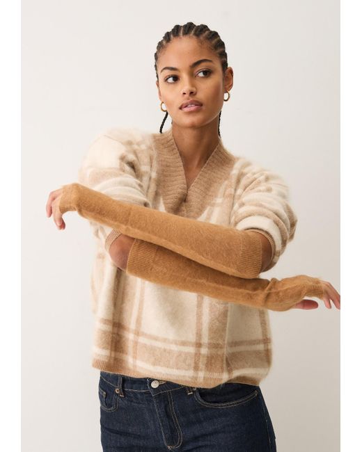 Loop Cashmere Brown Brushed Mitts