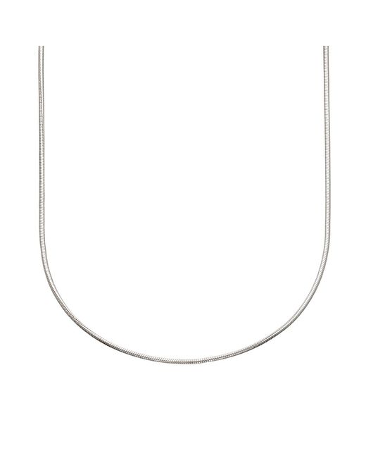 Lily Charmed Metallic Sterling Round Snake Chain Necklace