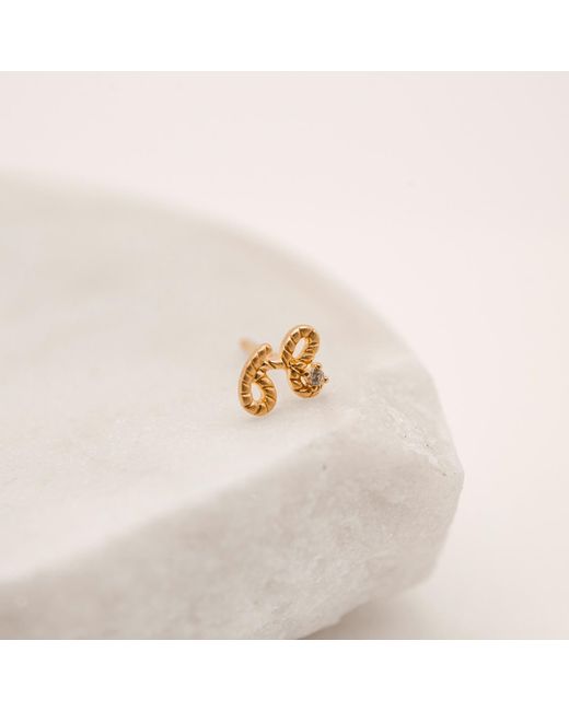 Claire Hill Designs Metallic Beautiful Shorthand Stud Earring