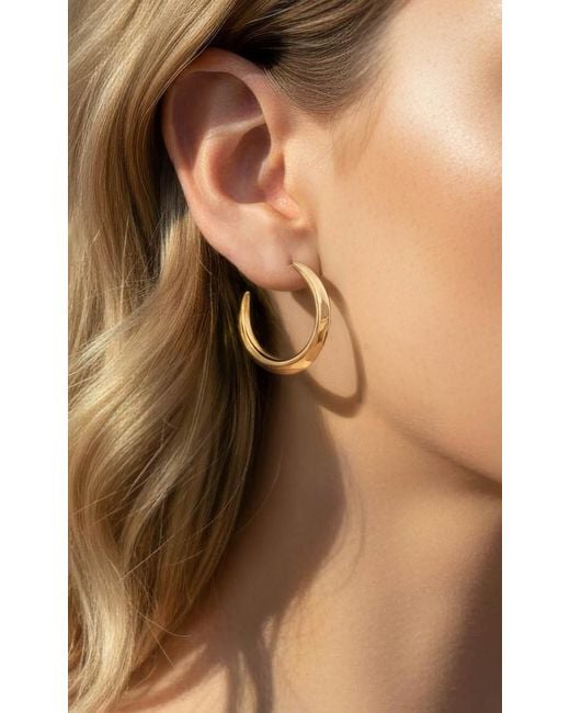 Astor & Orion Metallic Crescent Hoops Large