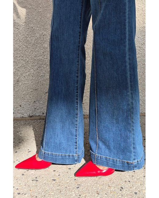 Adrift Clothing Blue Adrift Denim Wide Leg Jeans