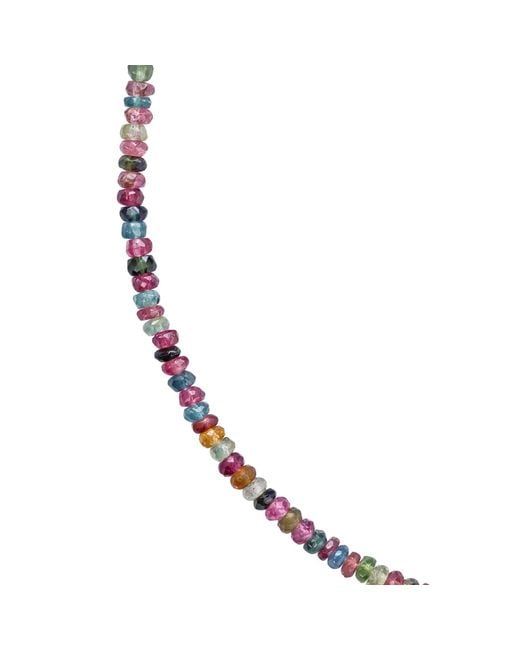 Bombyx House Metallic Birthstone October Tourmaline Bead Necklace