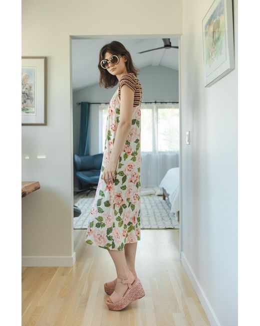 Jennafer Grace Metallic English Rose Slip Dress