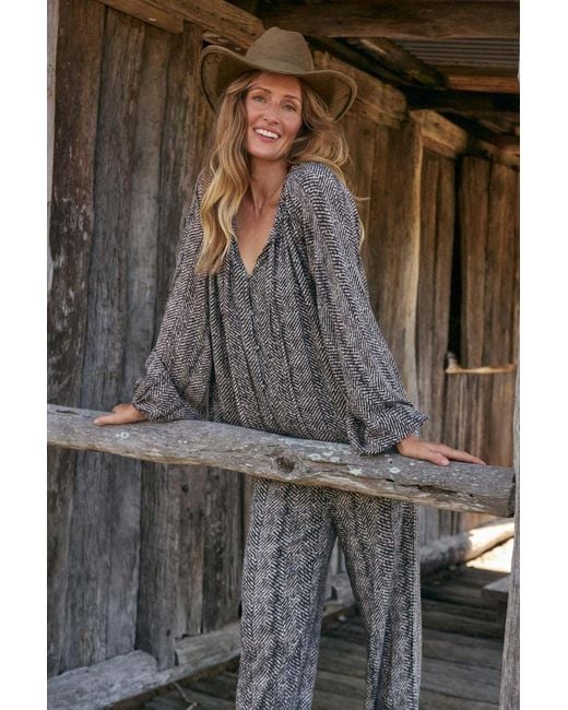 Adrift Clothing Brown Neutrals Marin Pant