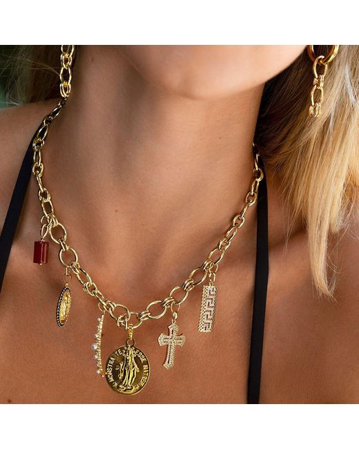 Alexie of Athens Metallic Helena Charm Chain Necklace