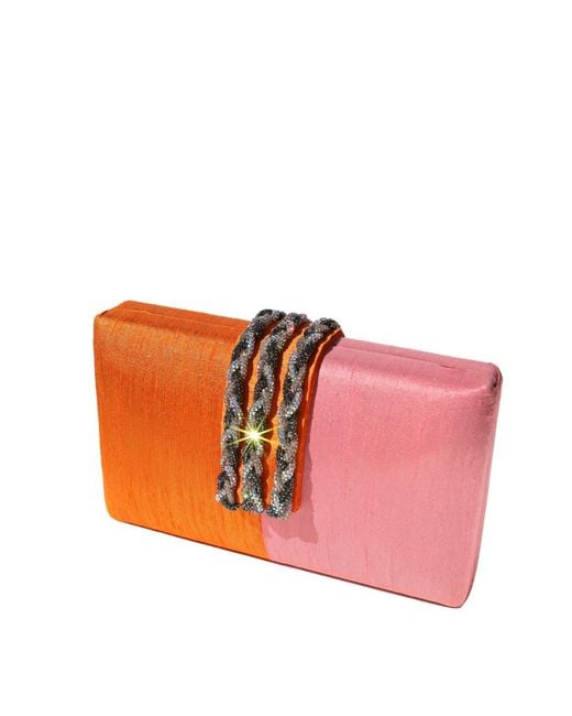 Simitri Pink Mango Clutch