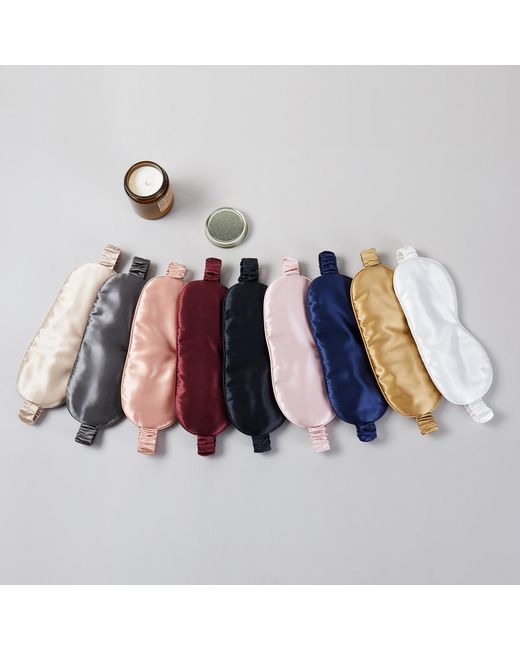 Soft Strokes Silk White Pure Mulberry Silk Eye Mask Set Of Two