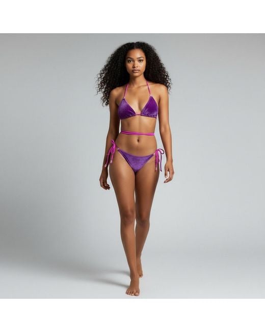 Brasini Swimwear Purple Soninha Convertible Bikini Top