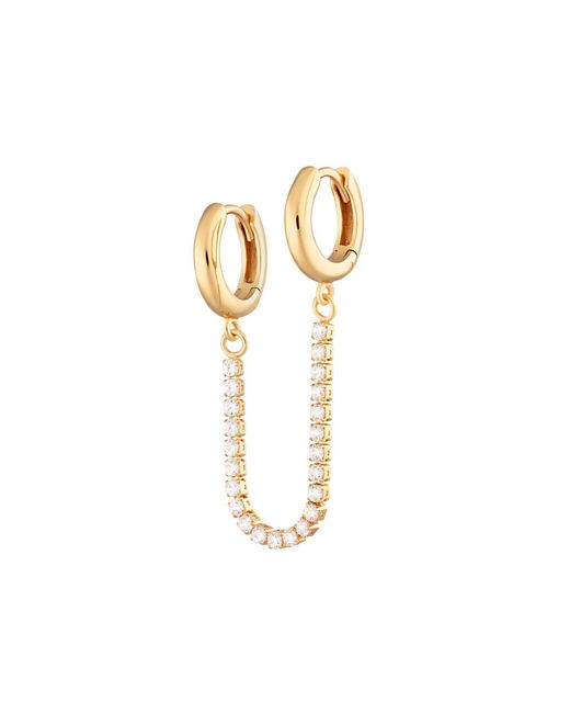Scream Pretty Metallic Tennis Chain Double Huggie Earring