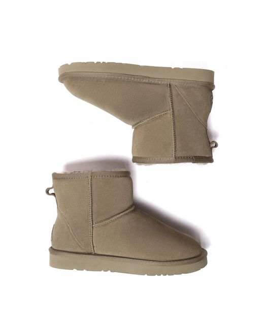 EverAu Australia Brown Ostrich Leather Short Boots
