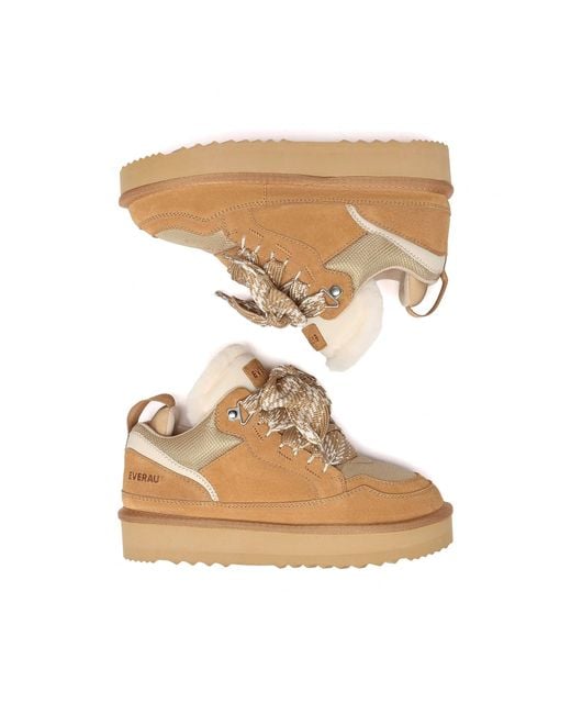 EverAu Australia Natural Marbled Lace Up Platform Boots