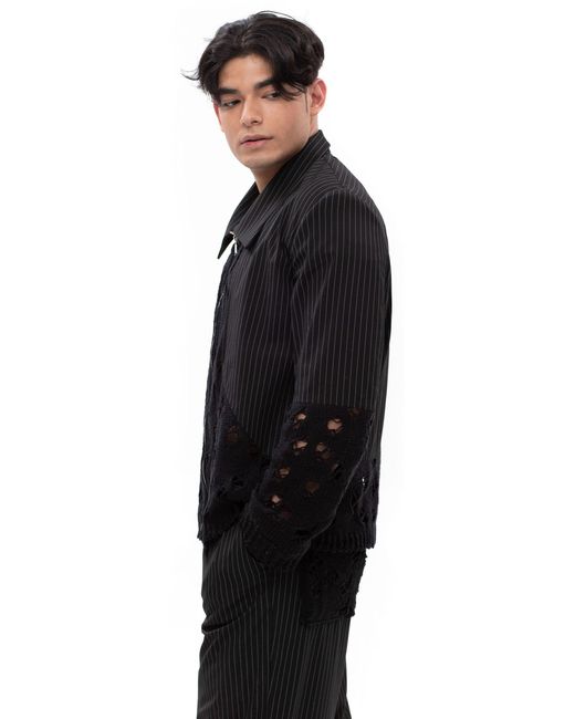 Maison Bogomil Black Split Front – Zip Jacket for men