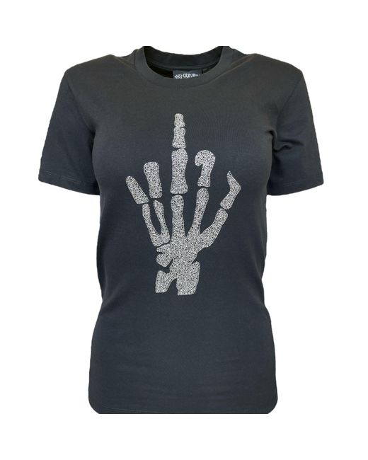 Any Old Iron Gray Skull Finger T-shirt