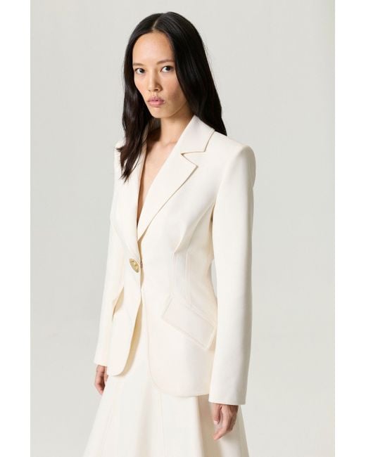 Nocturne Natural Accent Padded Shoulder Jacket