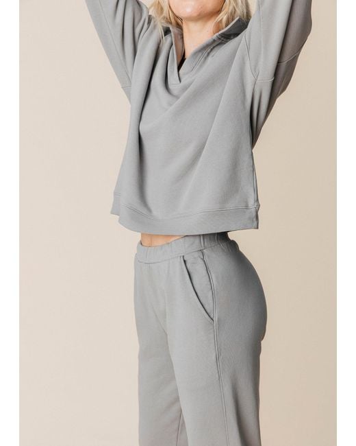 Ocio Leisurewear Gray Neutrals Polo Crew