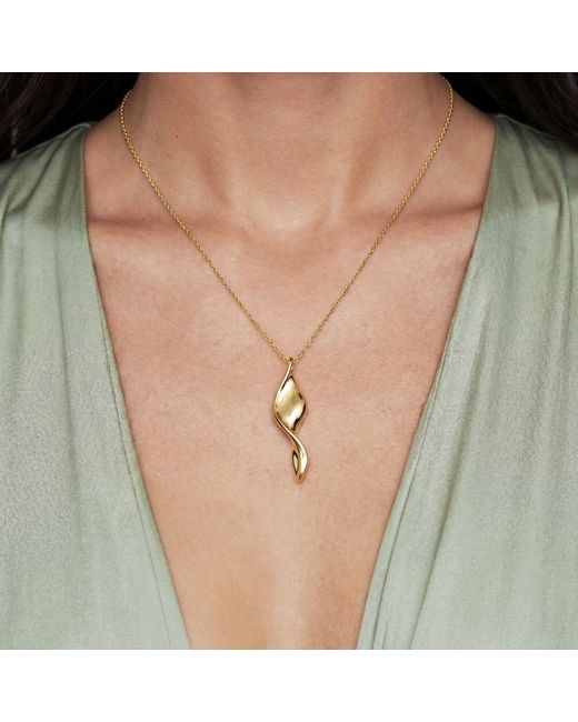 Sif Jakobs Jewellery Metallic Necklace Foglia Grande